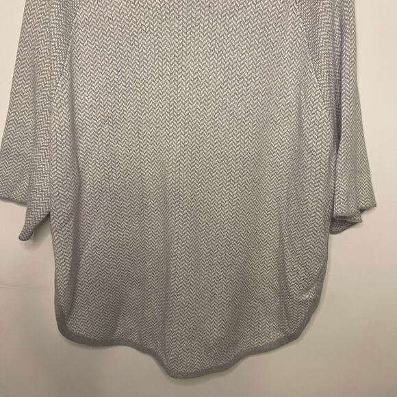 New Loft Gray Poncho Sweater Turtle Neck Classic Office Fall Pullover M Large - Picture 12 of 13